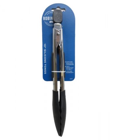 LIVING BY ROBINSON 10Inches SILICONE TONGS